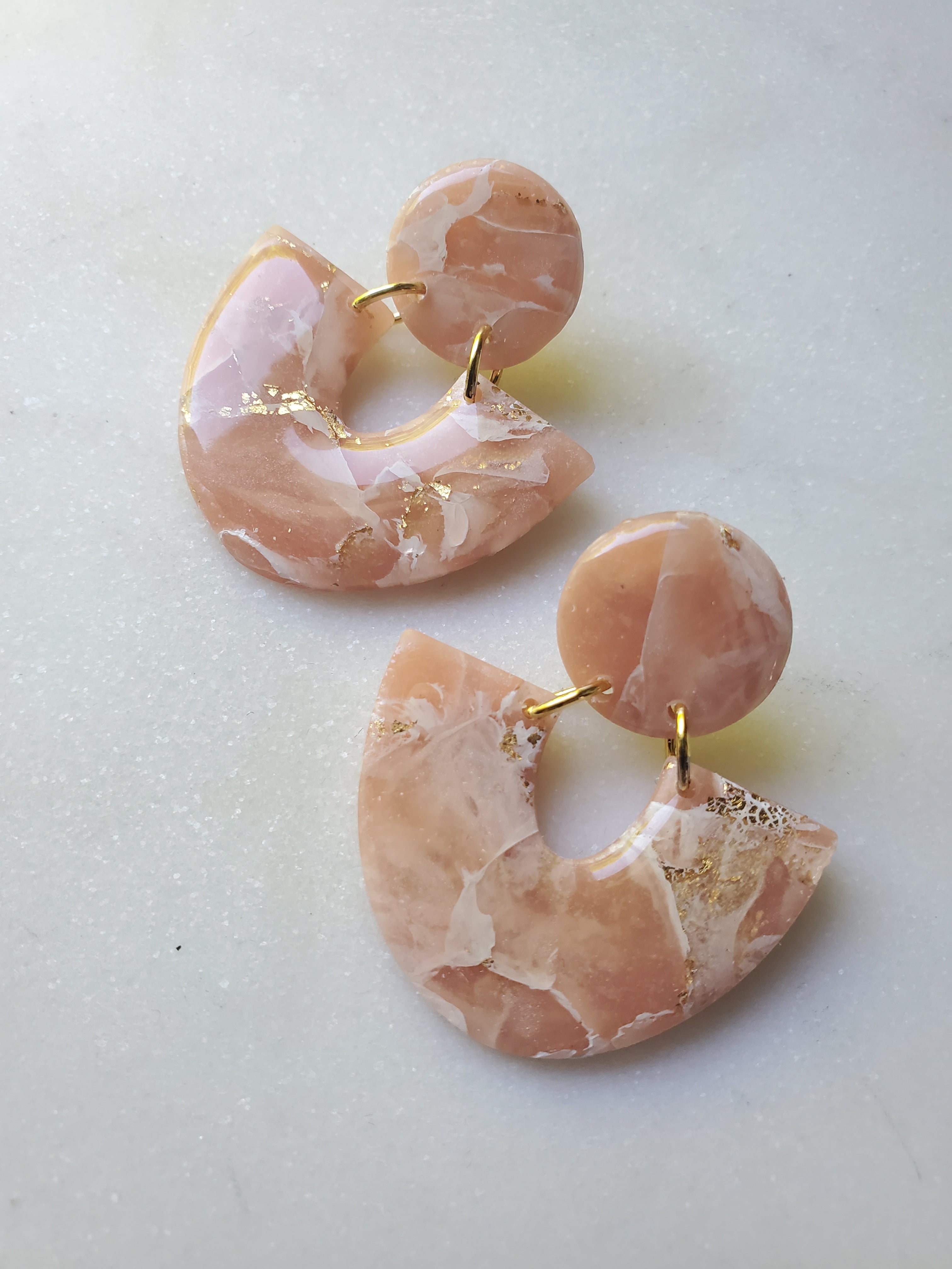 LOLA Statement Earrings - Peach
