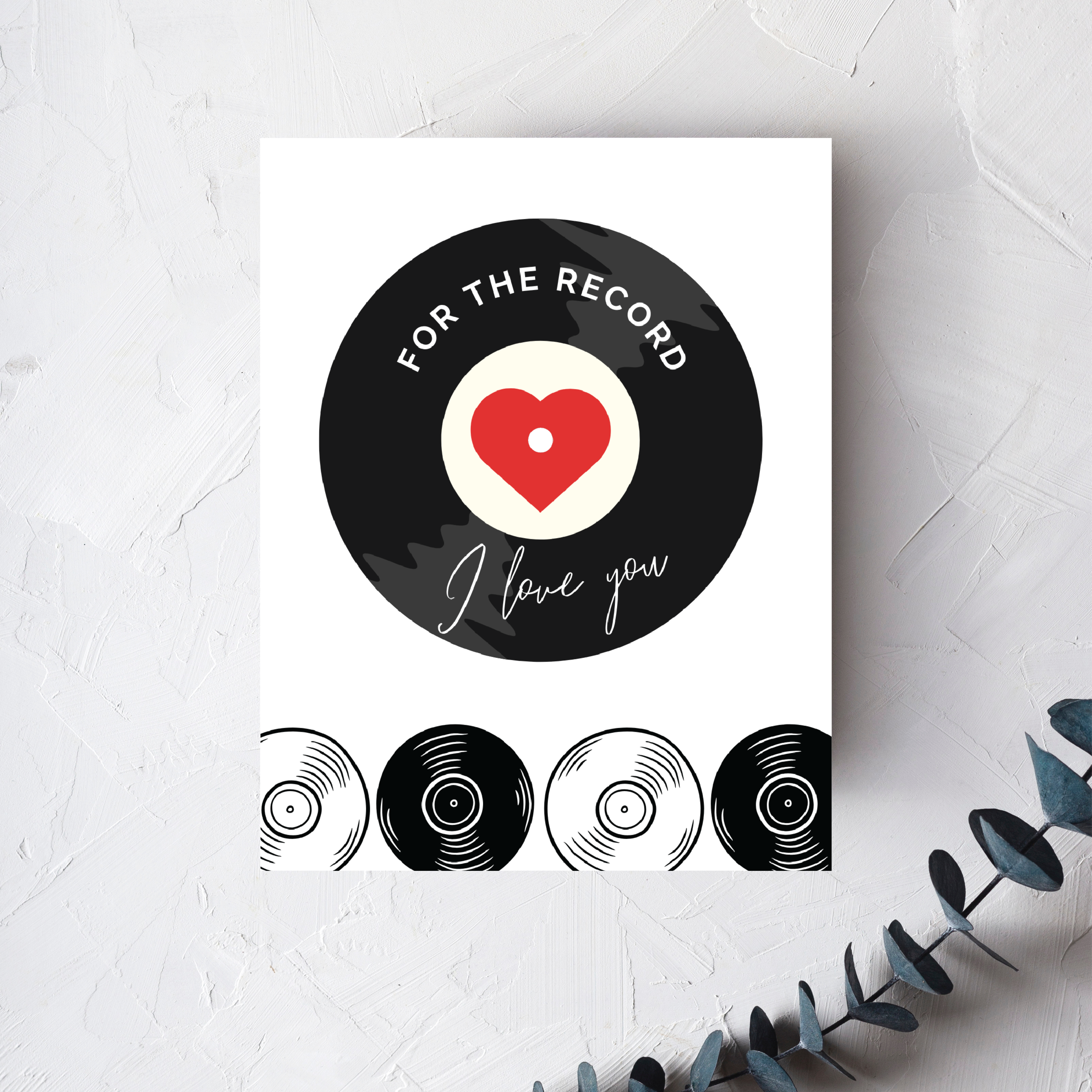 For The Record I Love You Greeting Card