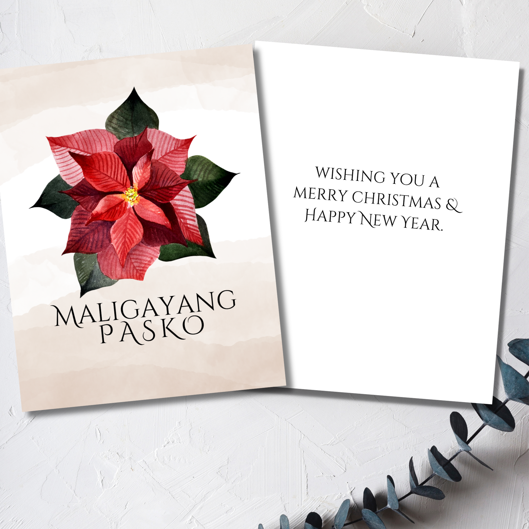 Maligayang Pasko Christmas Card (4 styles)