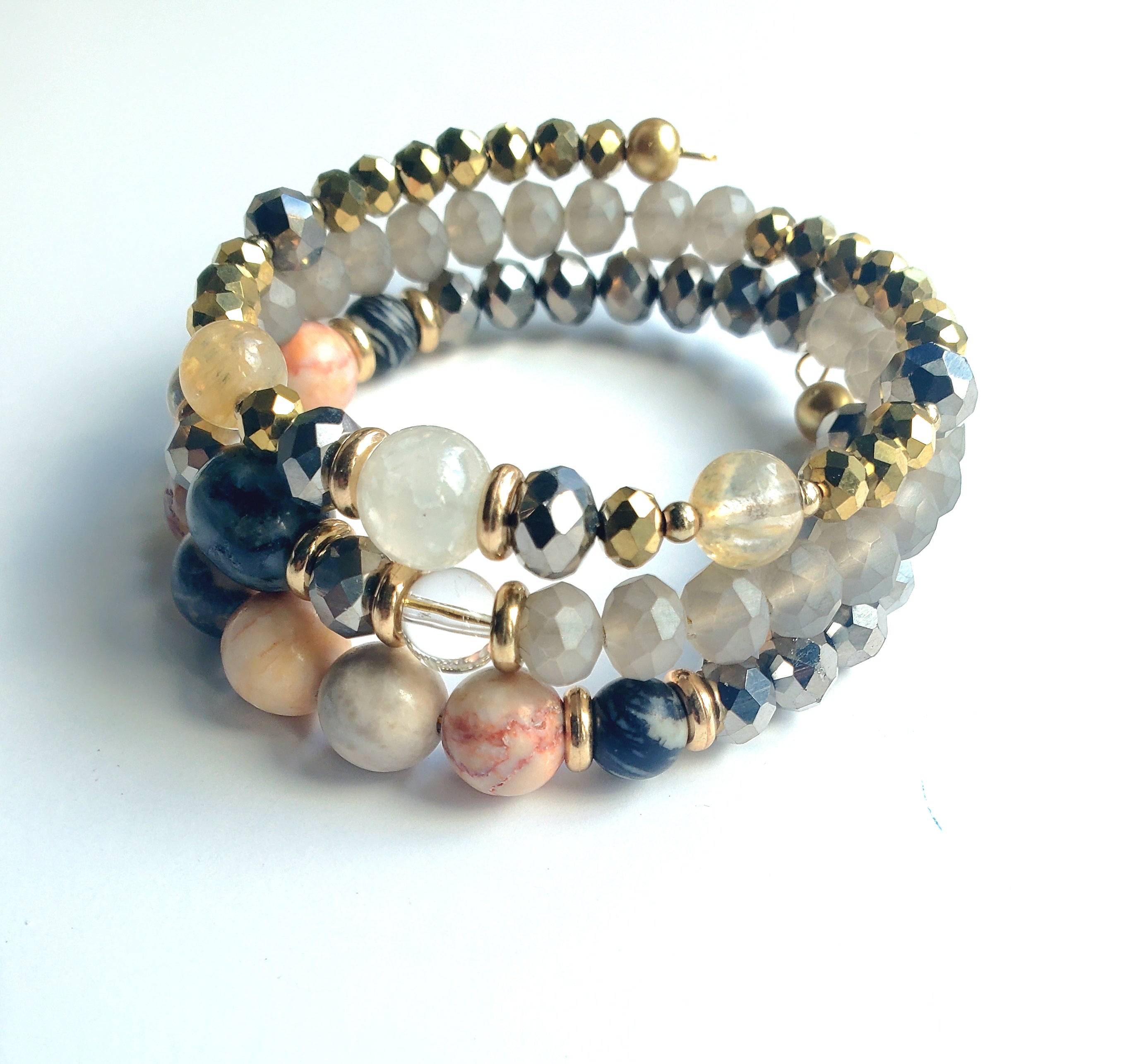 Beaded Coil Bracelets - Various Styles