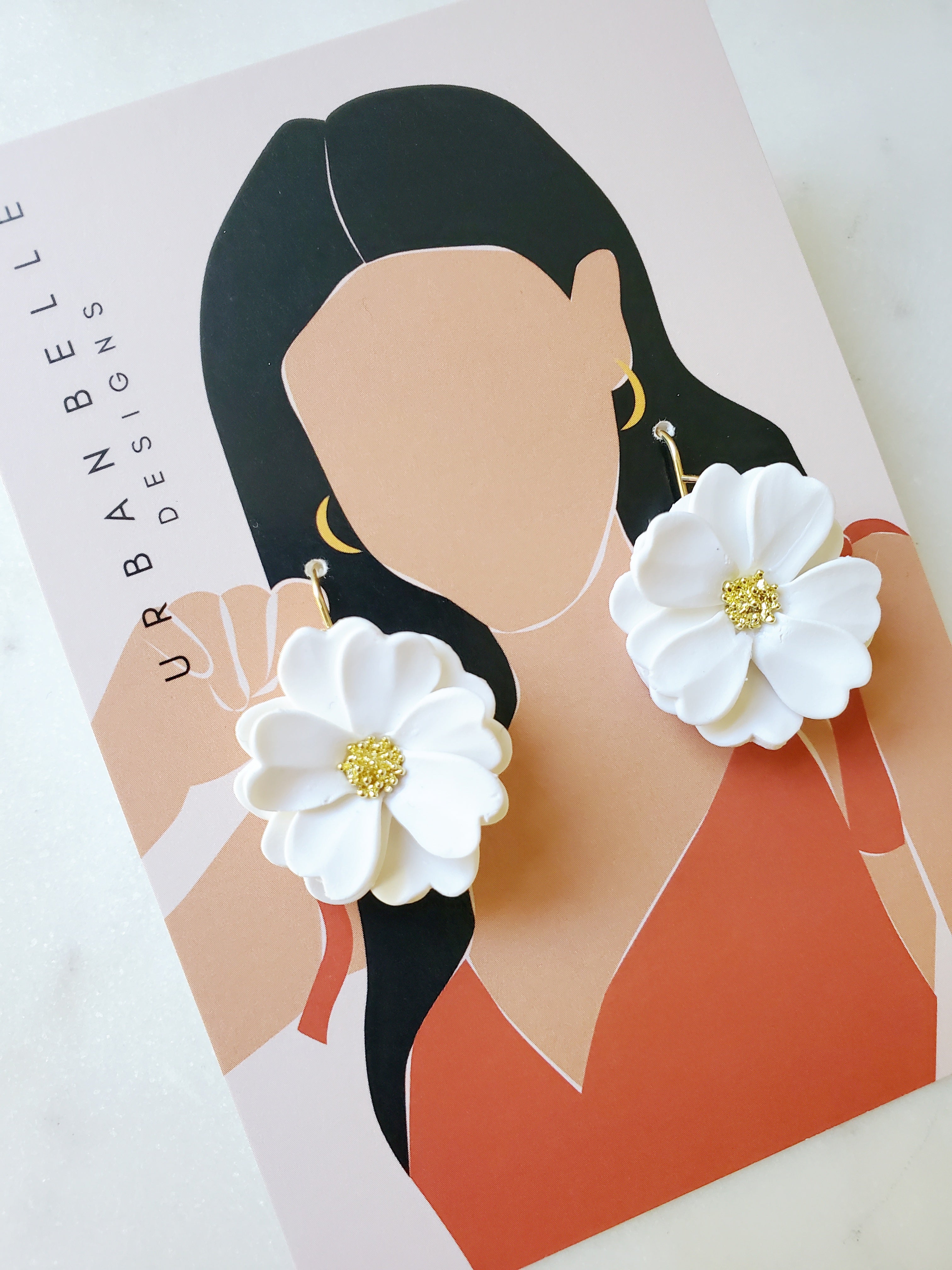 Sampaguita Flower Earrings 14K Gold Filled