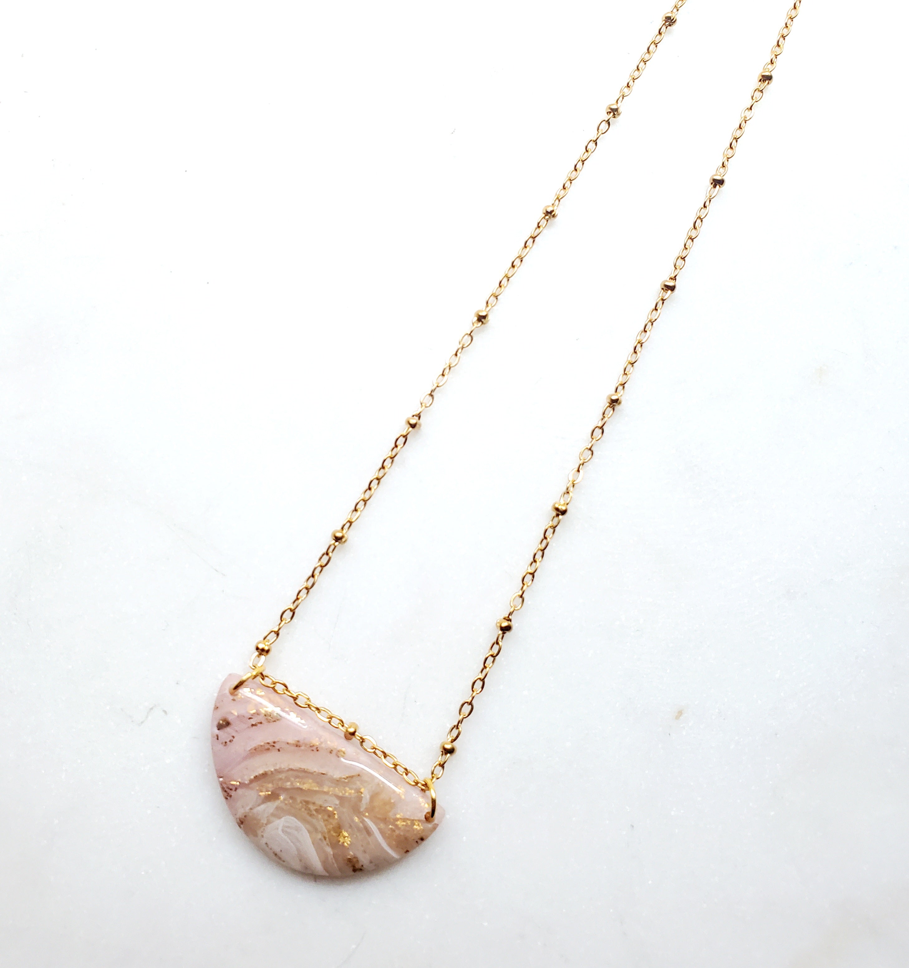 Agate Inspired Pendant Necklace