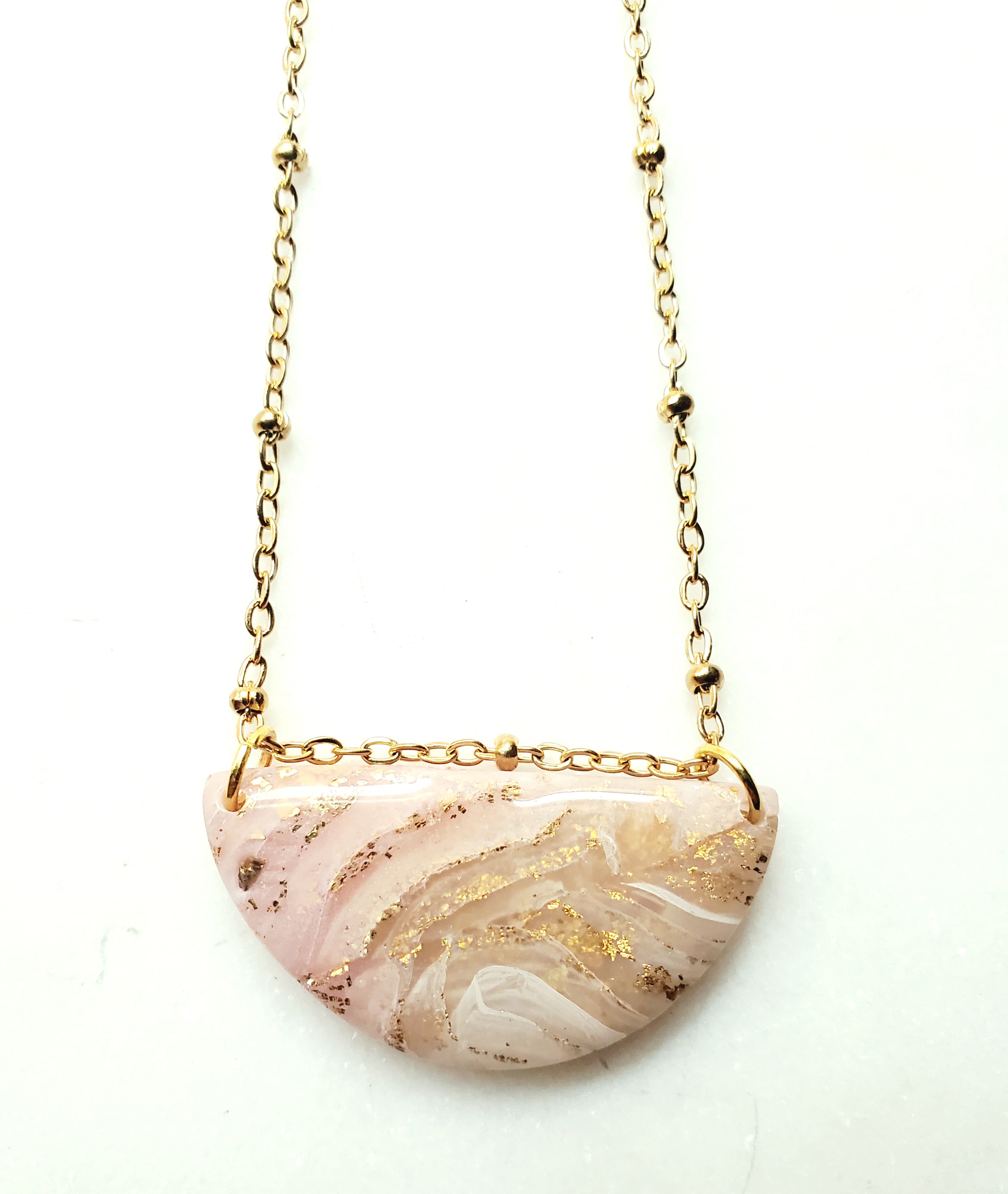 Agate Inspired Pendant Necklace