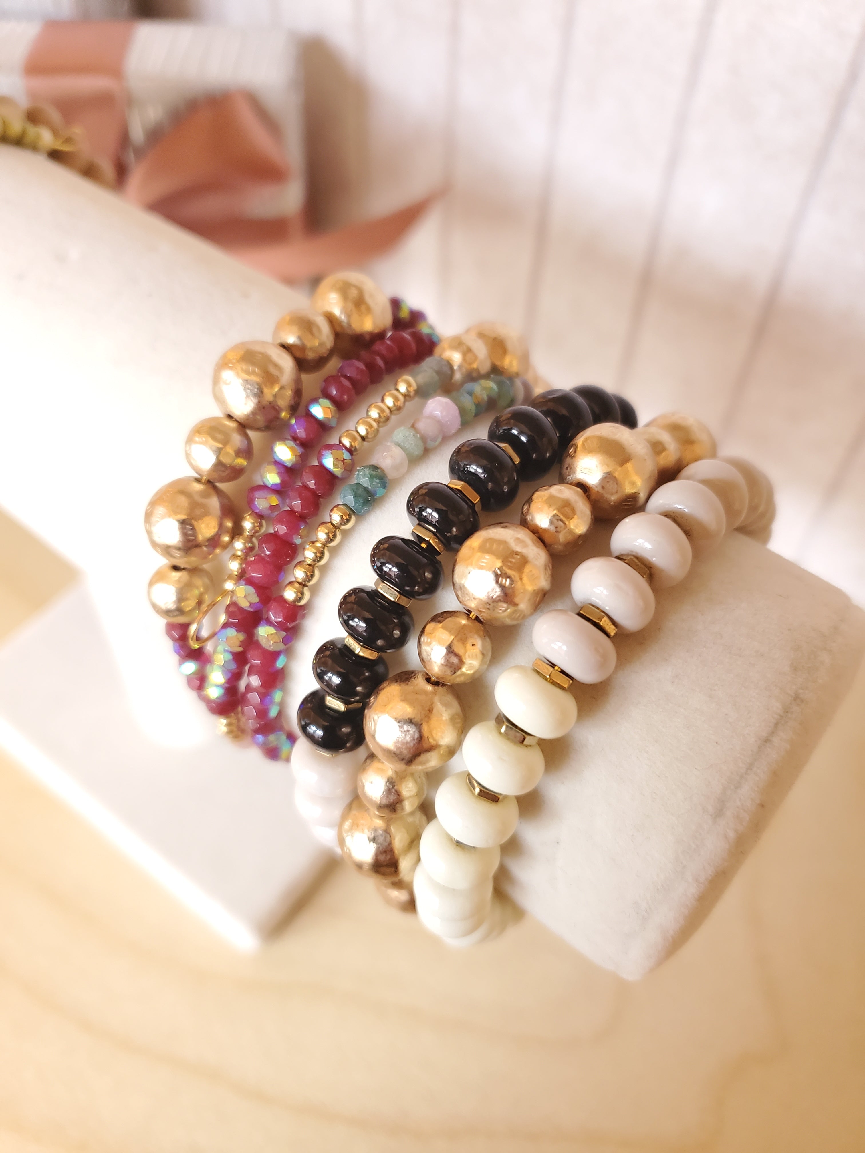 Beaded Coil Bracelets - Various Styles